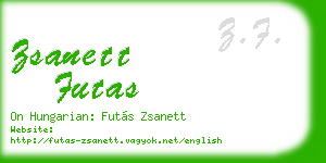 zsanett futas business card